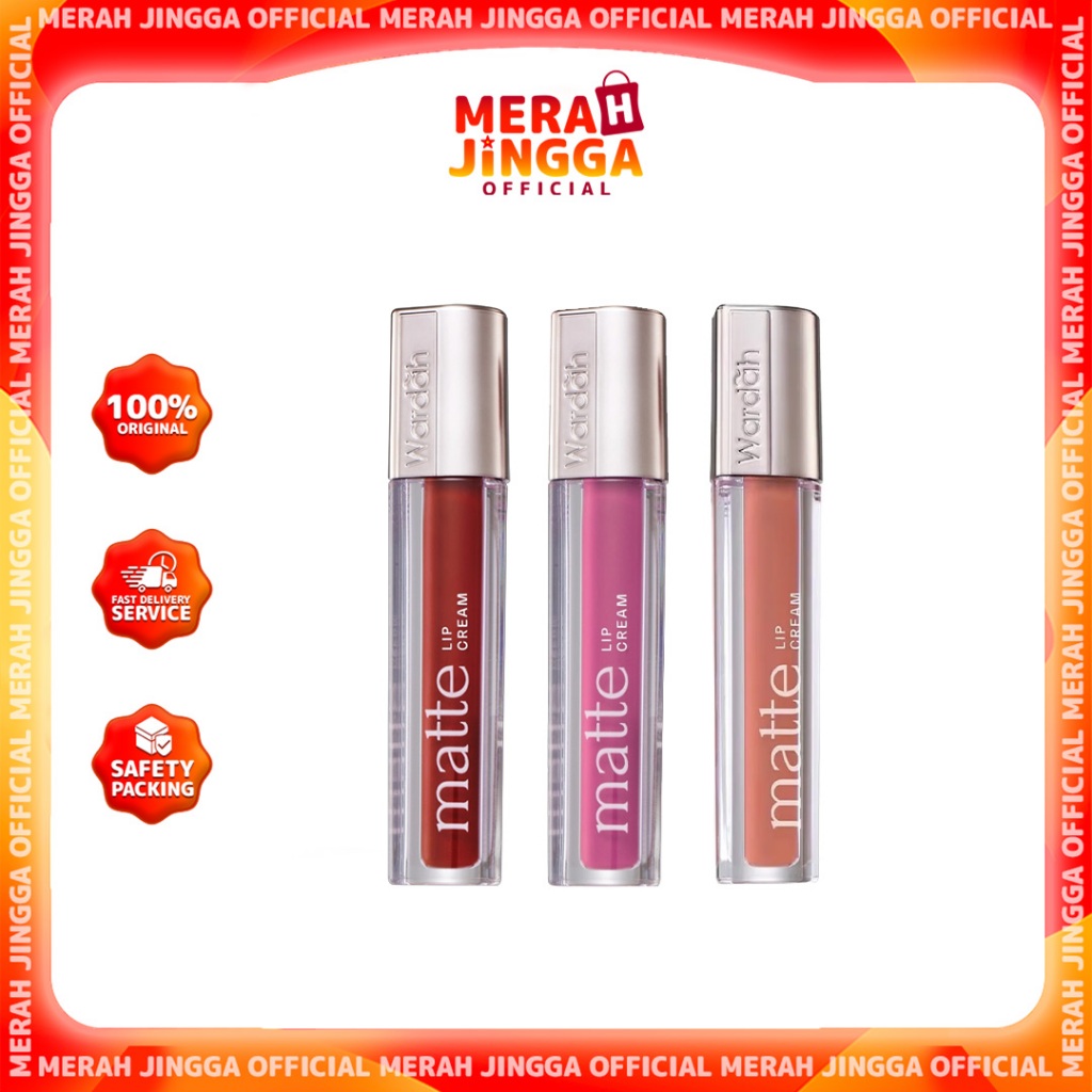 Wardah Exclusive Matte Lip Cream Original / Merah Jingga Official