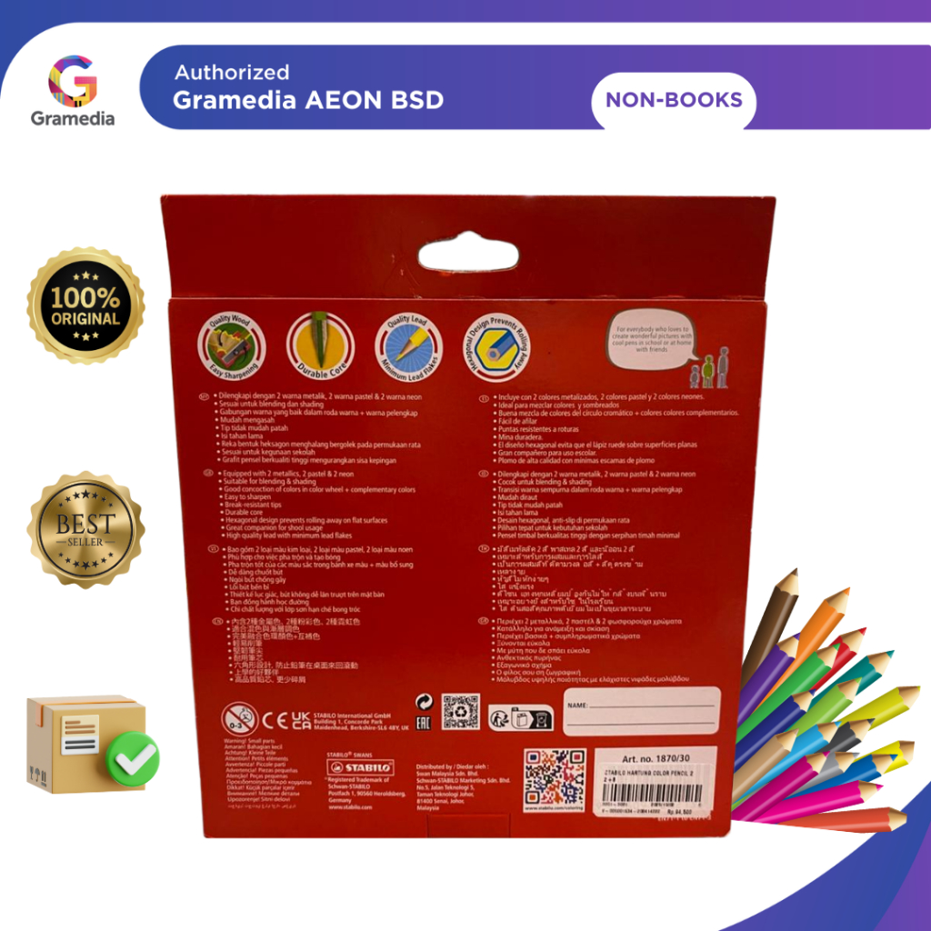 Stabilo Swans Colored Pencils 30 - Gramedia AEON BSD - Gambar 2