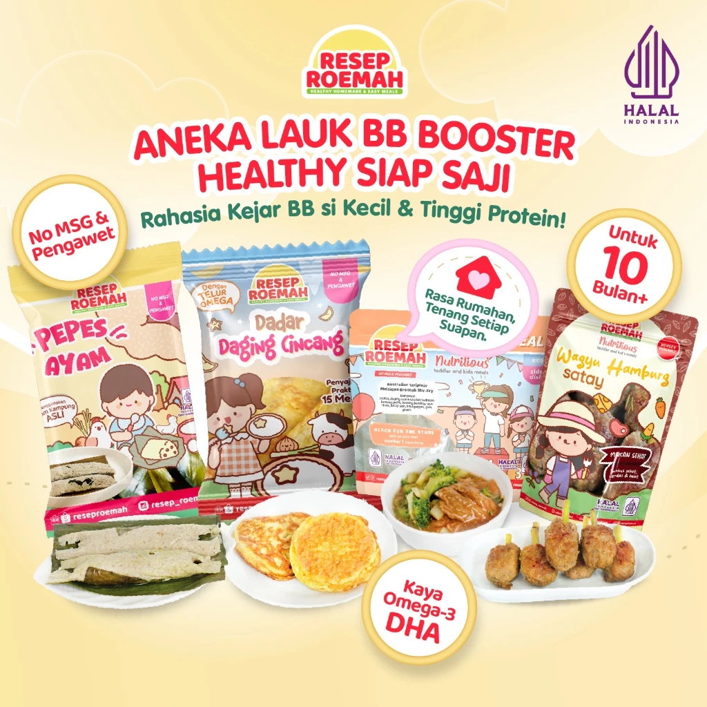 Aneka Lauk BB Booster Healthy Siap Saji By Resep Roemah - Frozen Food Tinggi Protein MPASI Makanan Anak Balita Toddler & Kids