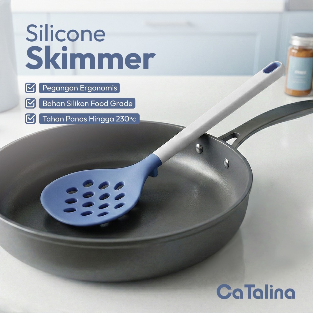 Sutil Irus Spatula Silikon Handle Plastik Tahan Panas Tidak Lengket - Gambar 2