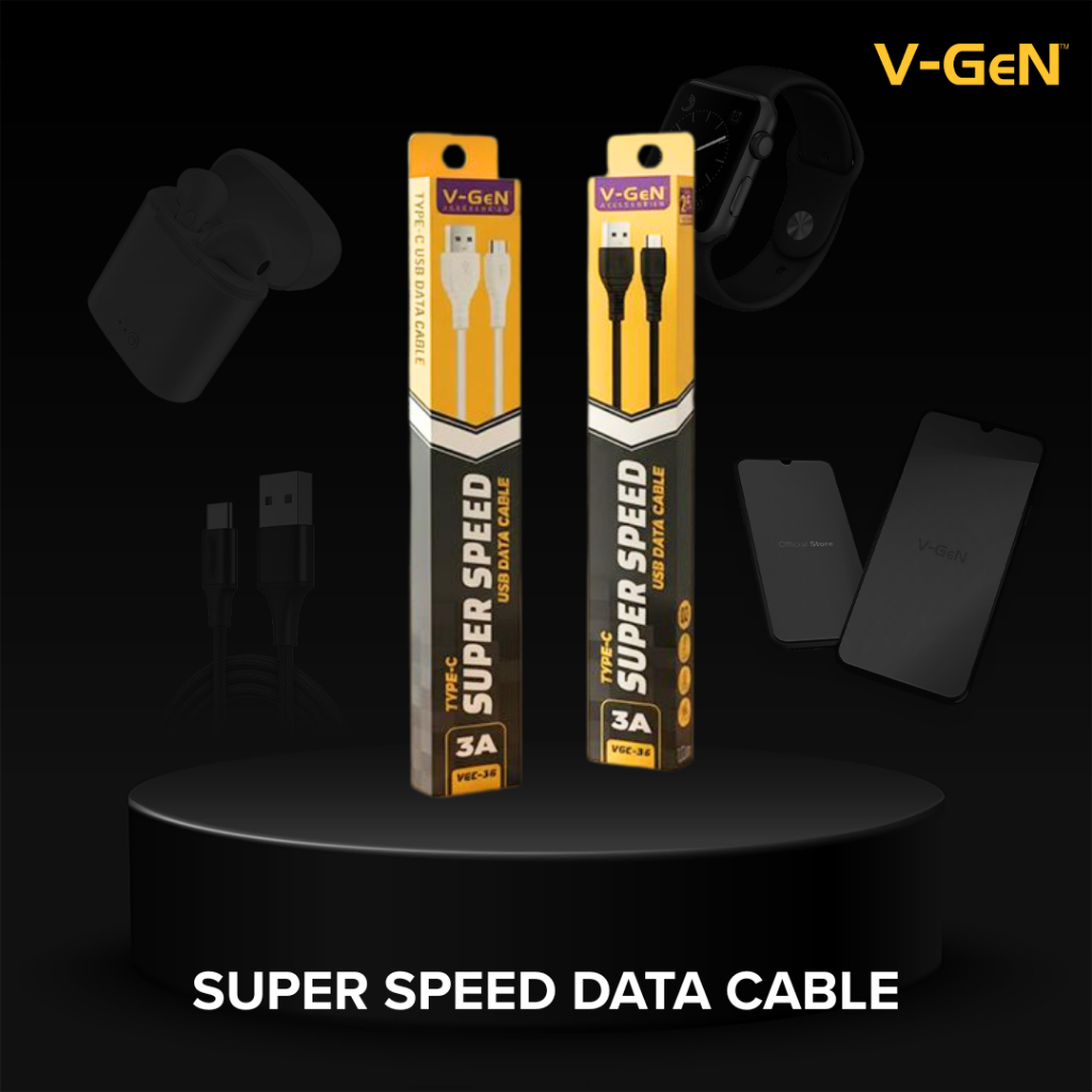 V-GeN VGC-36 Kabel Data Type-C 1M 3A Support QC 3.0 Fast Charging