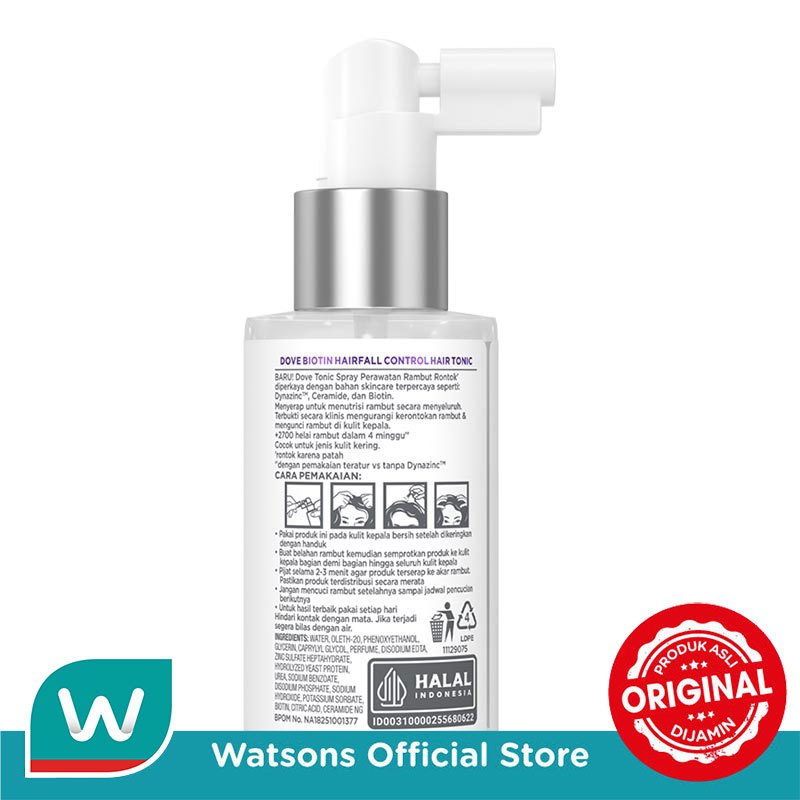 Dove Hair Tonic Biotin Hairfall Control 75ml - Gambar 3