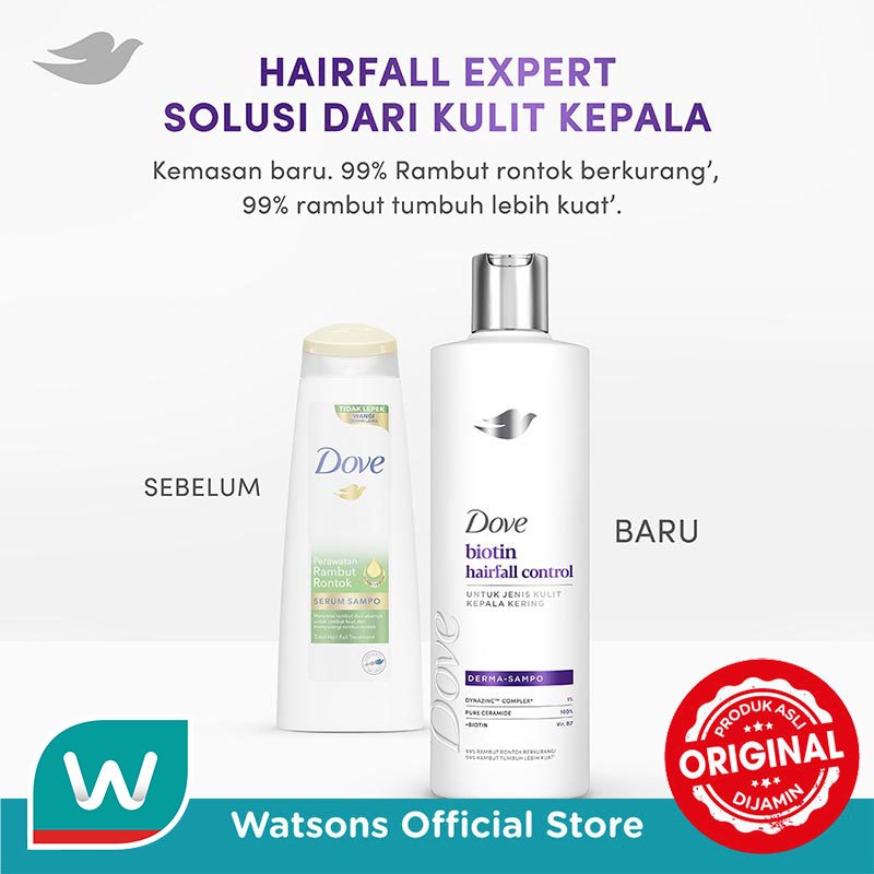 Dove Shampoo Biotin Hairfall Control 290ml - Gambar 4