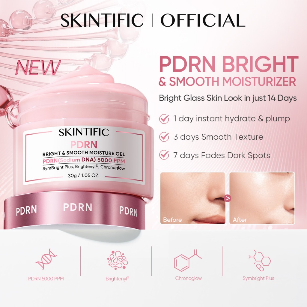 Skintific 2Pcs PDRN+Rose Brightening Set - Gambar 3