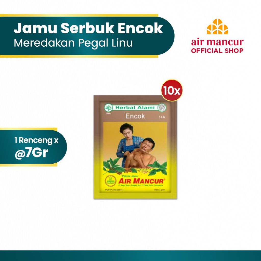 Air Mancur Jamu Serbuk Encok 10x7gr - Meredakan Pegal Linu