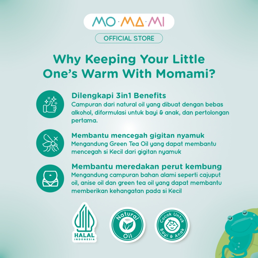 Momami Snuggly Telon Oil 100ml - Minyak Telon dengan Lavender Penghangat Tubuh Bayi - Medicated - Gambar 3