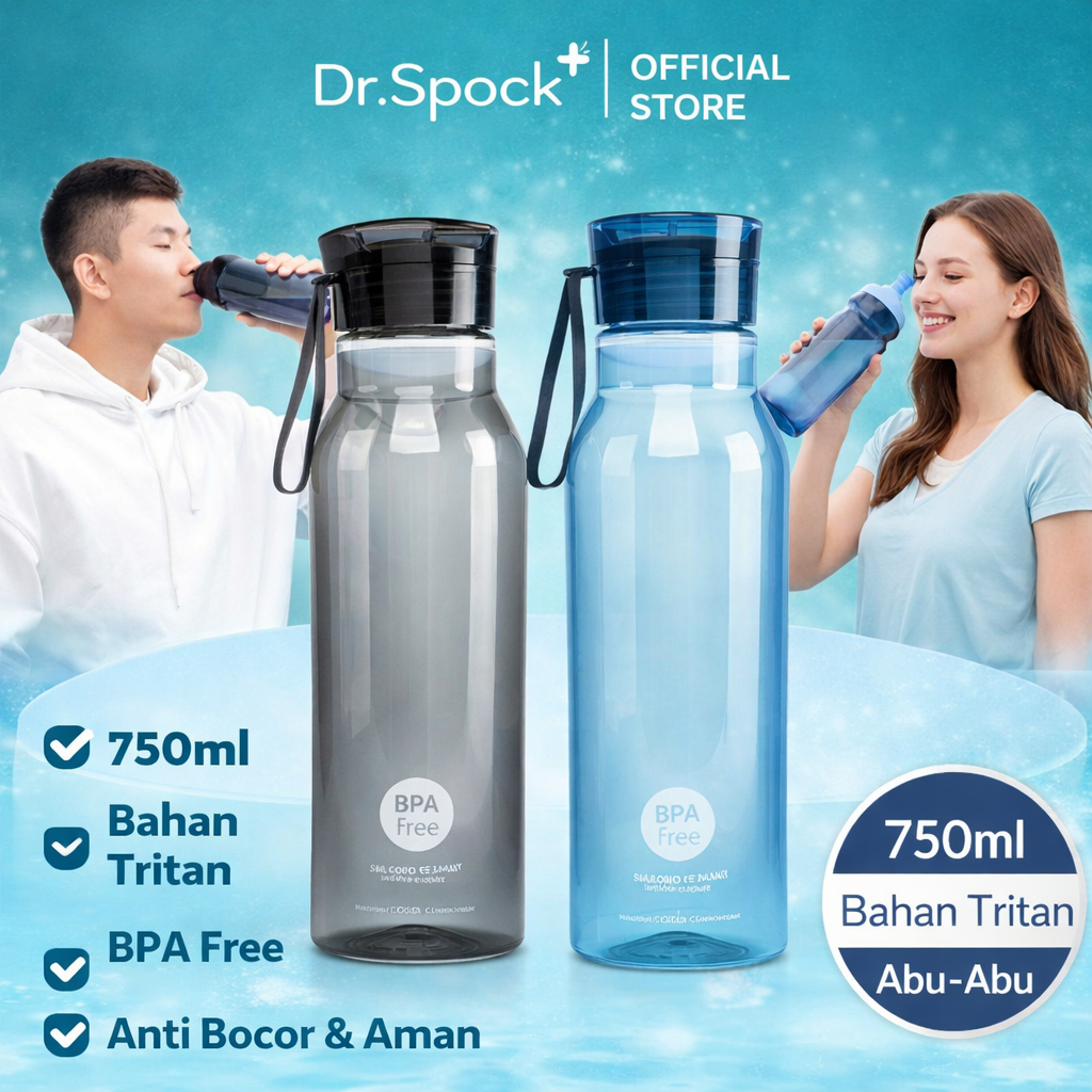 Dr.Spock Bisfree Eco Botol Minum Anti Bocor 750ML