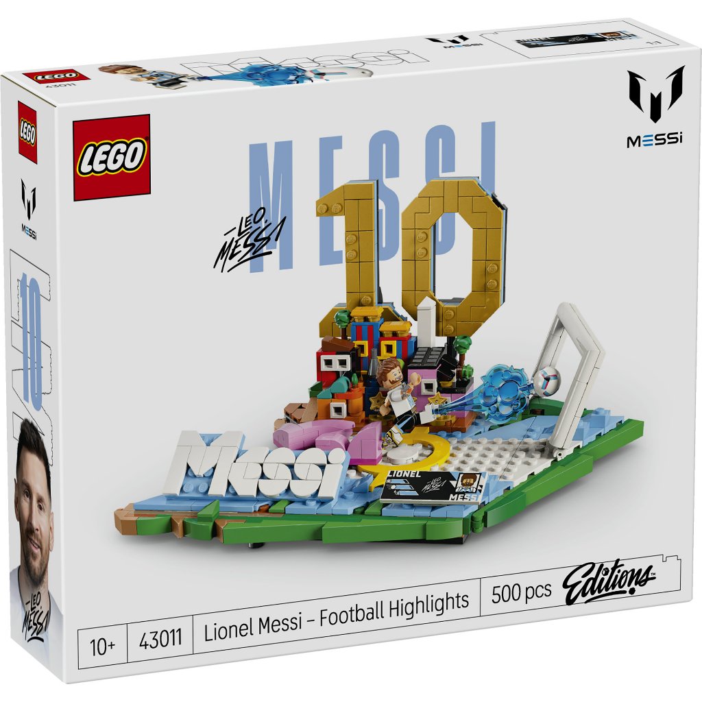 LEGO Editions Football 43011 Lionel Messi – Soccer Highlights (500 Pieces), FIFA World Cup 2026 Collection, Toys, Bricks, Mainan Anak Laki Laki - Gambar 4