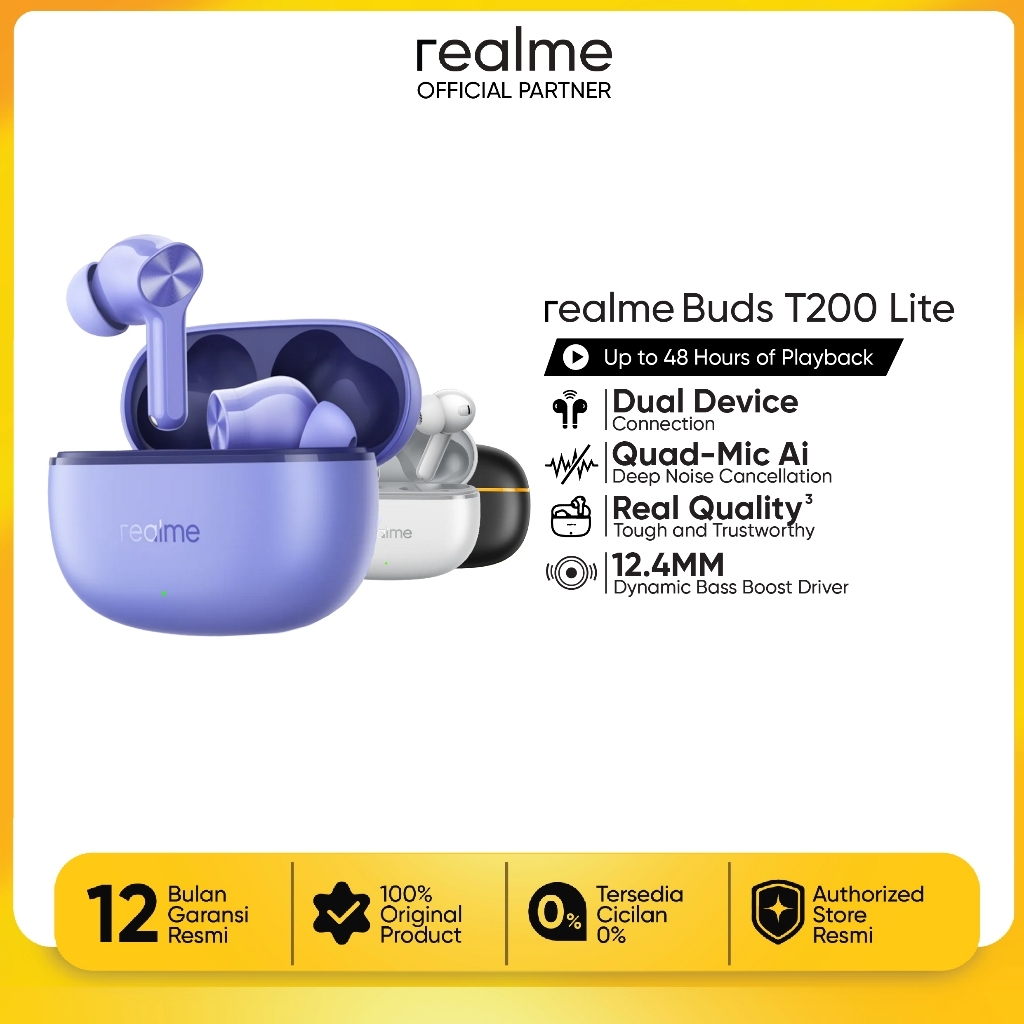 [BUNDLING] realme Note 80 4GB/64GB+ T200 Lite TWS - Gambar 2