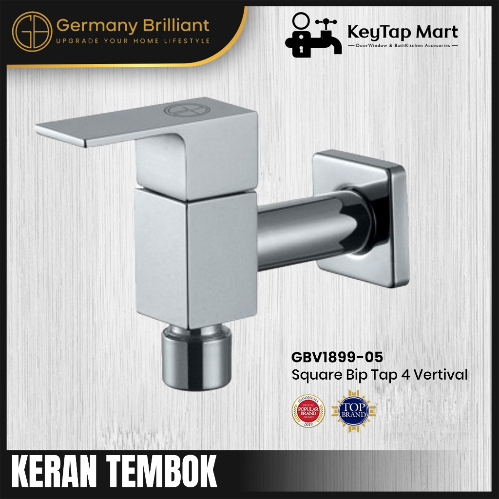 Germany Brilliant Wall Mounted Faucet 1899-05 Square Bip Tap 4 Vertival ...