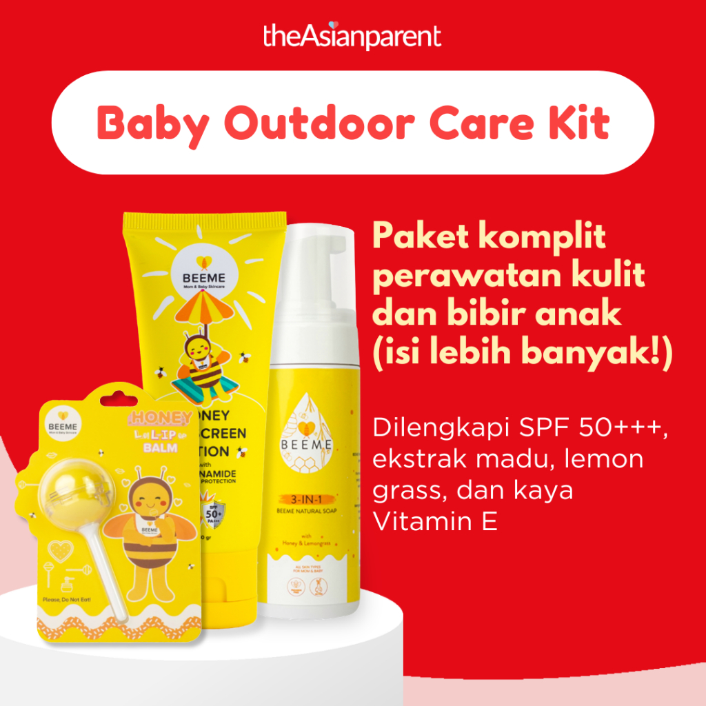 BEEME Bundle Baby Outdoor Care Kit SPF 50+++ Perlindungan Extra Kulit dan Bibir Bayi