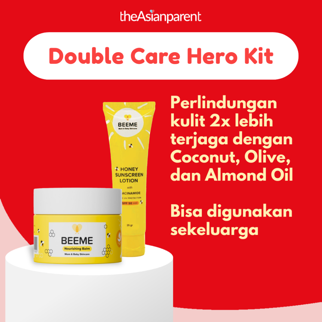 BEEME Paket Double Care Hero Kit Bundling Baby Nourishing Balm 15g + Honey Sunscreen Lotion SPF 50+ 25g