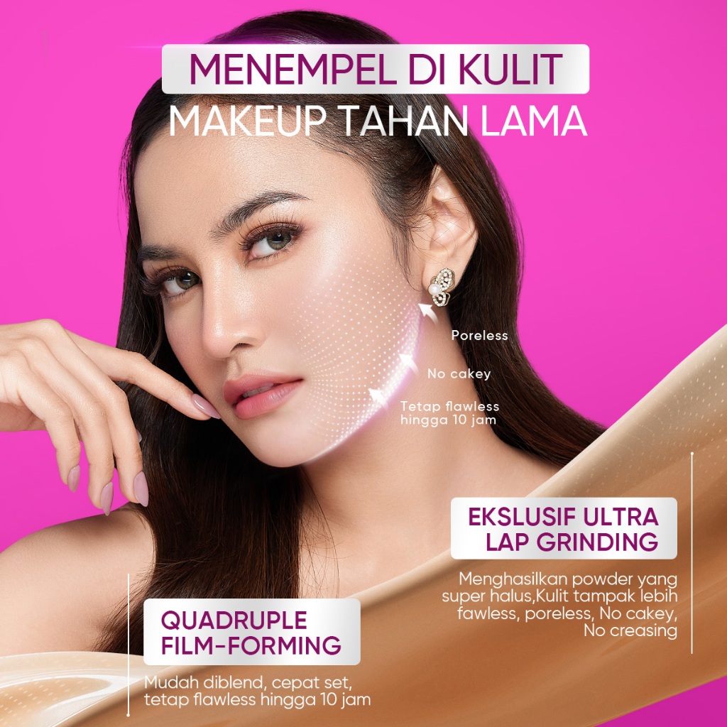Skintific 2PCS Glow Cushion + Brightening Cleansing Wipes - Gambar 4