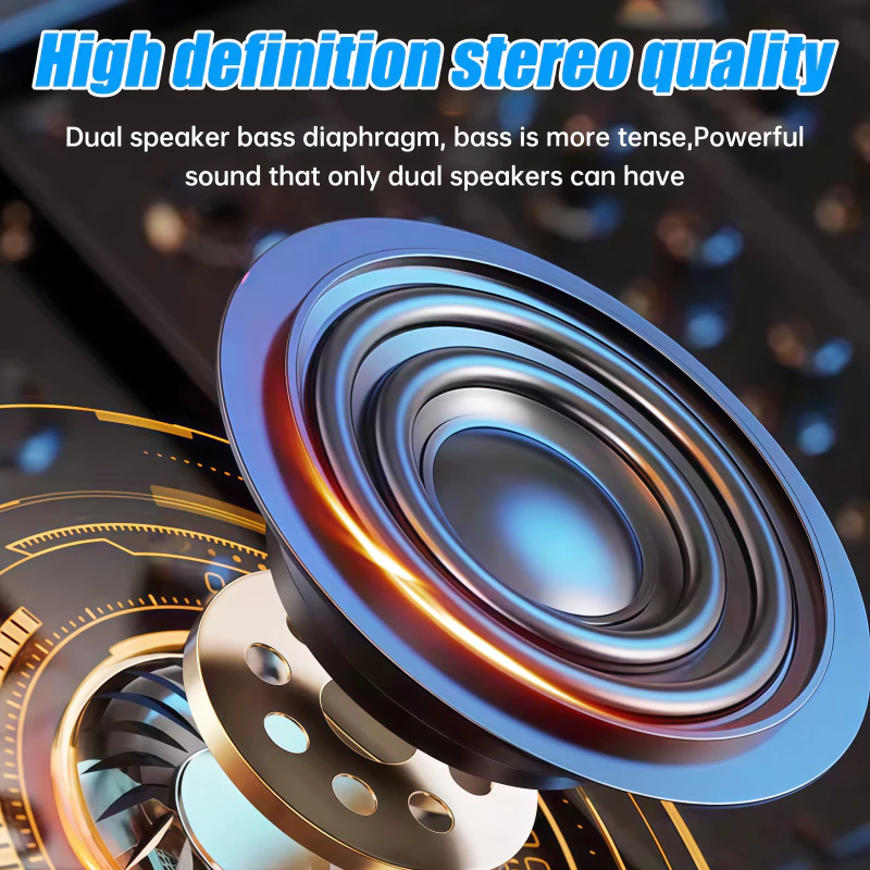Speaker Bluetooth 203 Wireless Speaker With 2Mic Portable Karaoke Set For Family Party Super Sound Quality - Gambar 4