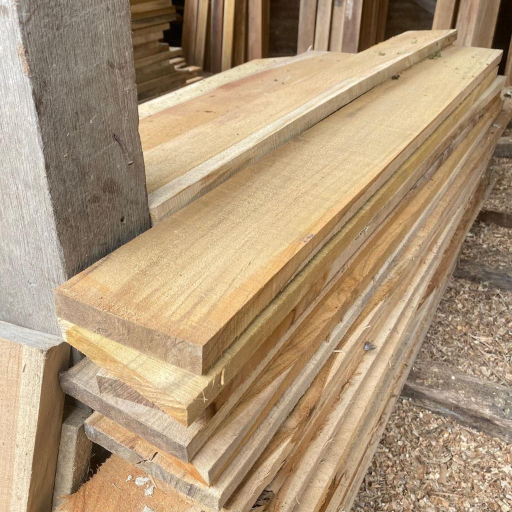 Papan Kayu Jati Asli Tebal 3 cm Ukuran 3x8x100 cm Serut Presisi Rapi - senaly - - Gambar 4