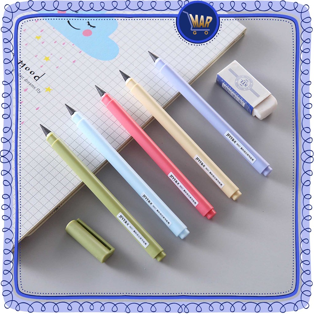 Pensil Abadi Eternal Tidak bisa habis Ajaib Pencil Graphite alat tulis ATK pen pena sovenir kado - Gambar 3