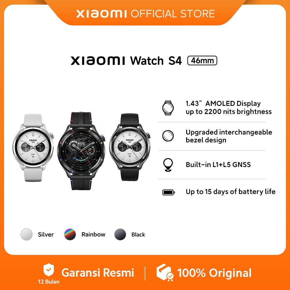 Xiaomi Watch S4 41mm/46mm / 41mm AMOLED with slim and elegant design / Advanced health monitoring with temperature sensor / Personal safety guardian for emergency / GNSS & 150+ sports and fitness modes [Official Store] - Gambar 4