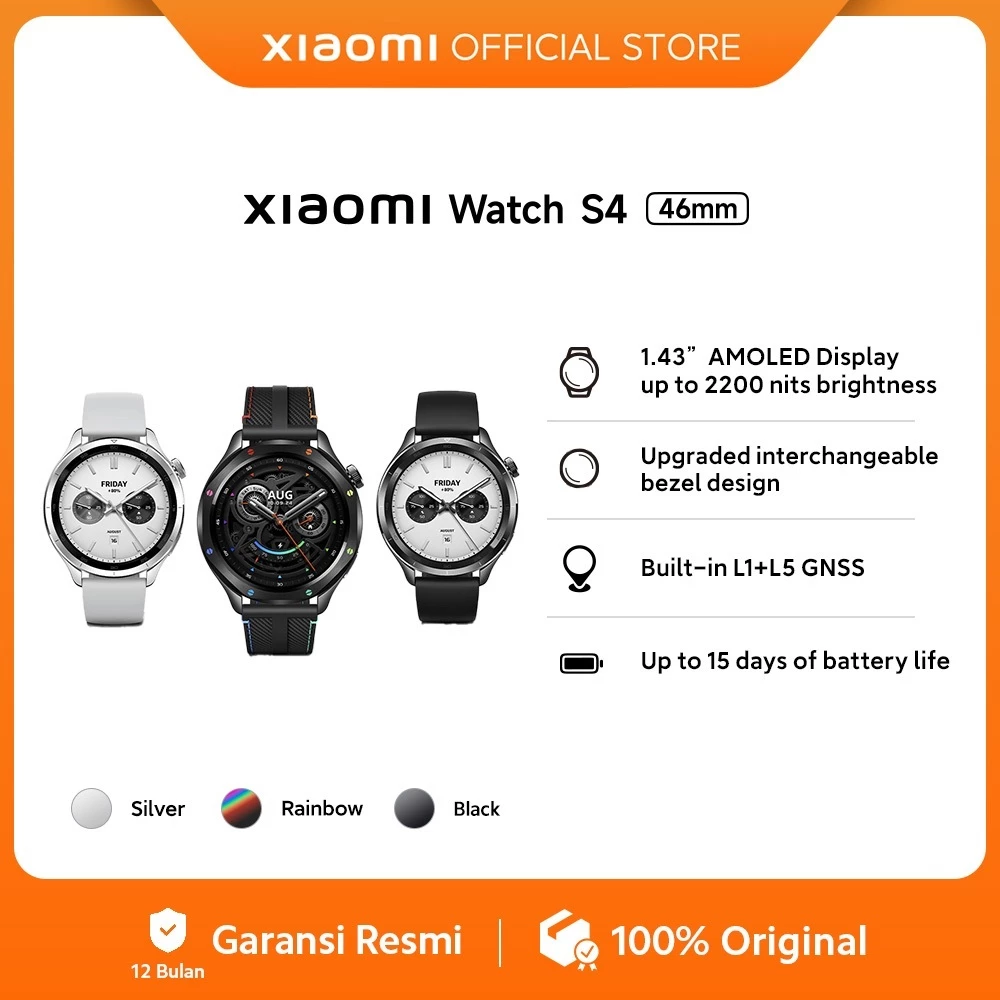 Xiaomi Watch S4 41mm/46mm / 41mm AMOLED with slim and elegant design / Advanced health monitoring with temperature sensor / Personal safety guardian for emergency / GNSS & 150+ sports and fitness modes [Official Store] - Gambar 2