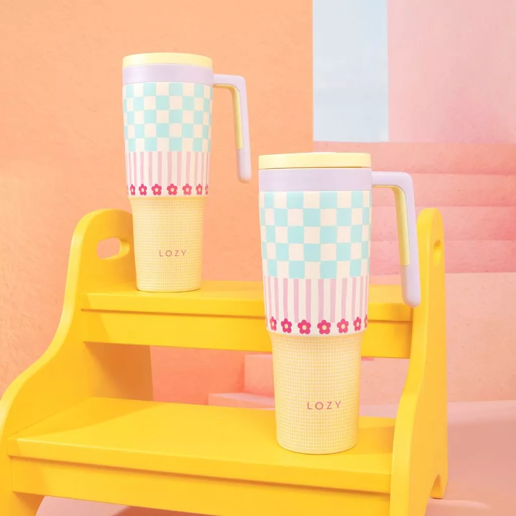 Lozy Hijab - Exclusive Lozy Signature Tumbler (Botol Minum Olahraga Stainless Portable Tahan Panas Dingin Vacuum Insulated Double Wall 1200 liter) - Gambar 3