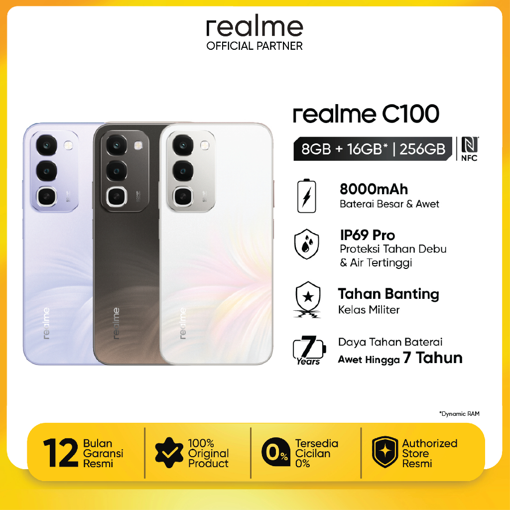 [BUNDLING] realme C100 8GB/256GB + Buds T500 Pro bundle - Gambar 2
