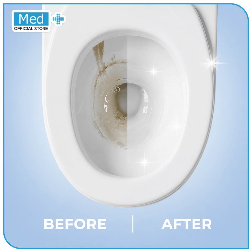 Med+ Pembersih Toilet & Kloset Ampuh Penghilang Kerak dan Noda Membandel Tanpa SIkat Kuat / Toilet Bleach Max Strength - 500ml - Gambar 4