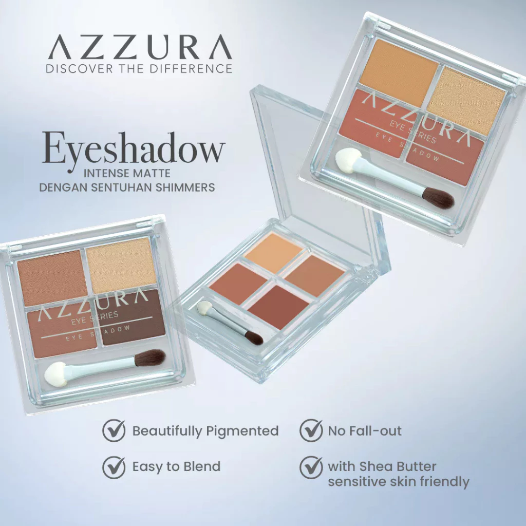 Azzura Luminous Glaze Eyeshadow Palette 6G - Gambar 2