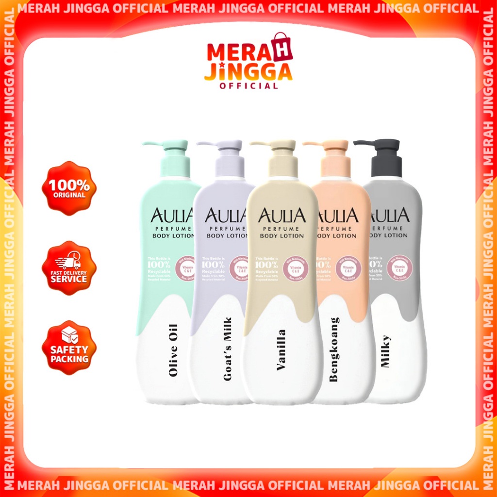 Aulia Perfume Body Lotion 600ml / Merah Jingga Official