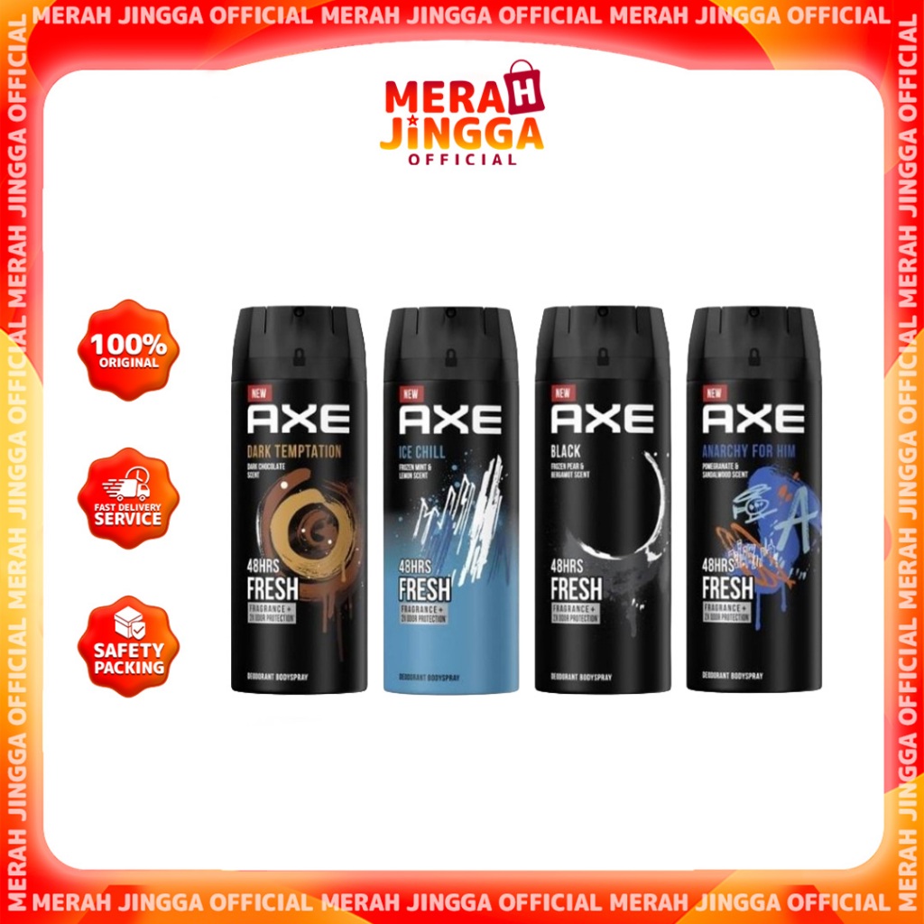 AXE MEN Deodorant Body Spray Pria 135ml - Parfum Pria / Merah Jingga Official