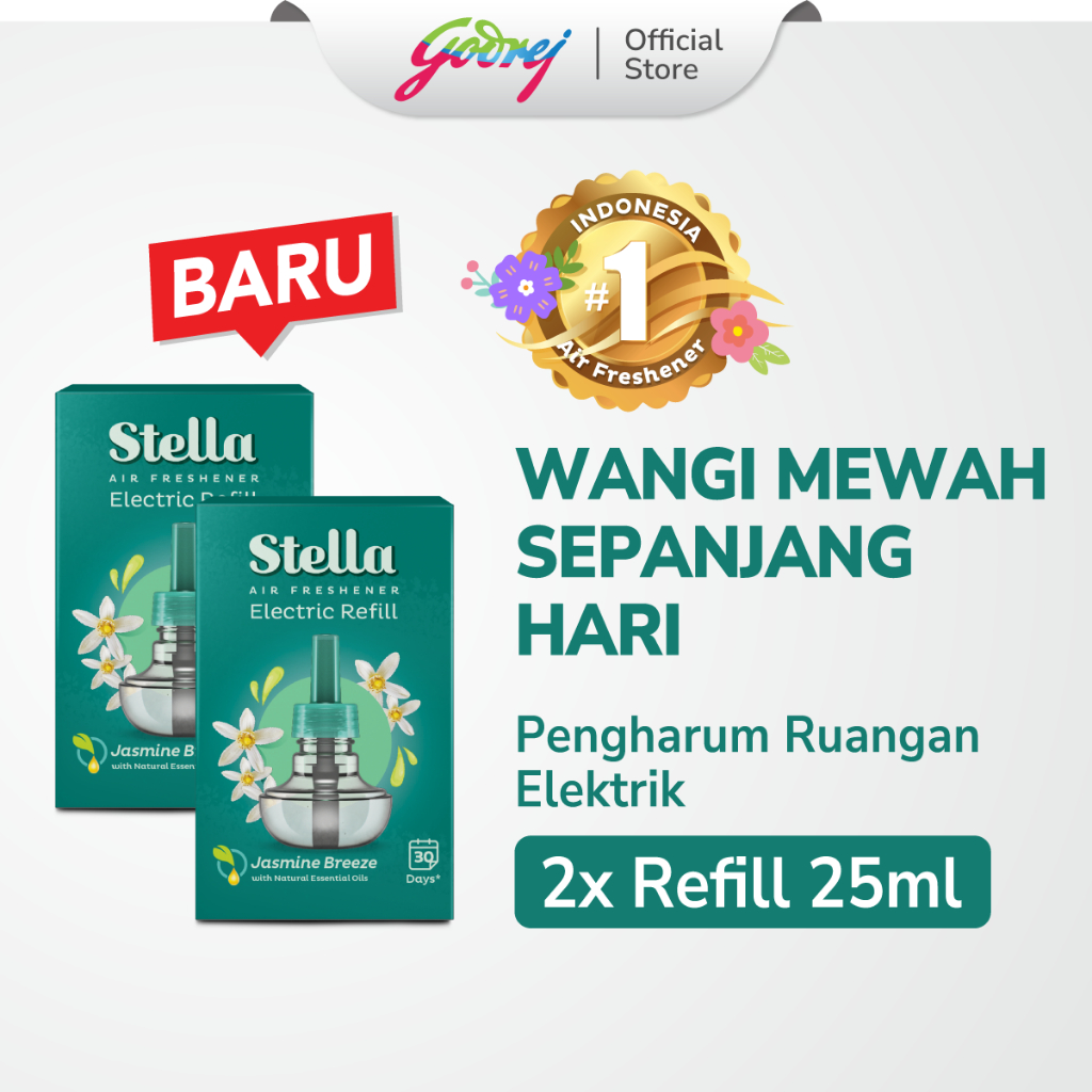 Stella Air Freshener Electric Refill Loving Jasmine x2 - Pengharum Pewangi Ruangan Elektrik