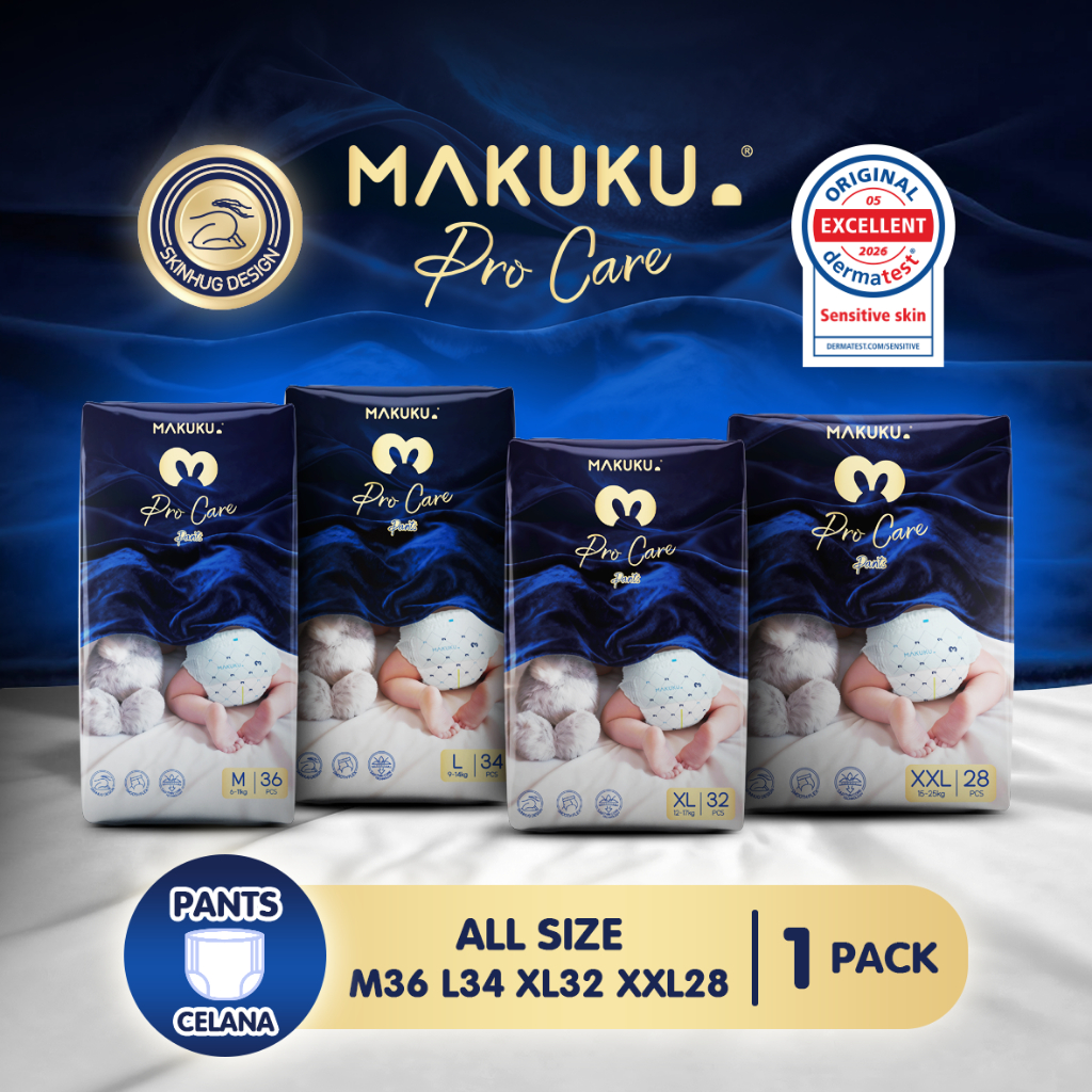 [1 PACK] MAKUKU Pro Care 2.0 Pants M36 / L34 / XL32 / XXL28 Popok Bayi