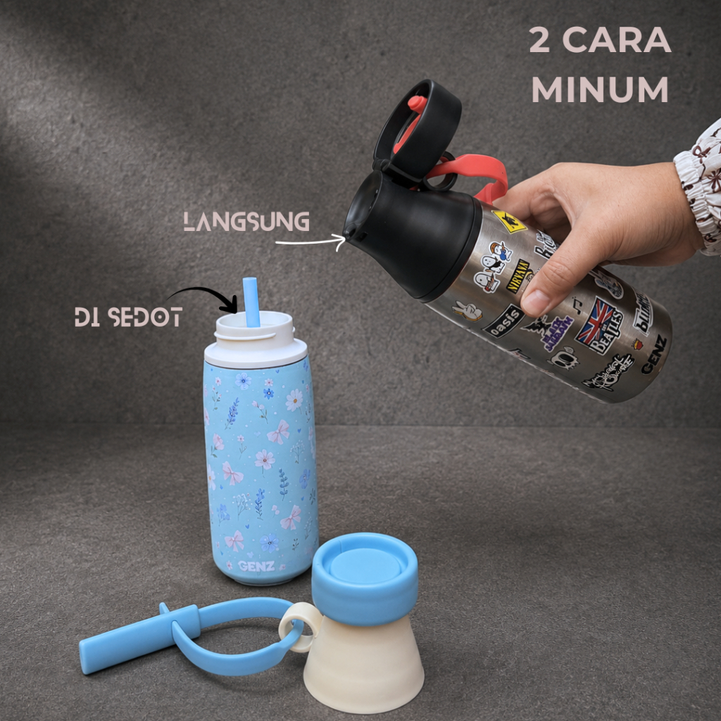Tumbler ECHO BOY & GIRL Stainless steel 520ml Stainless / Botol minum Couple Aesthetic Tahan Dingin Tahan Panas foto 4