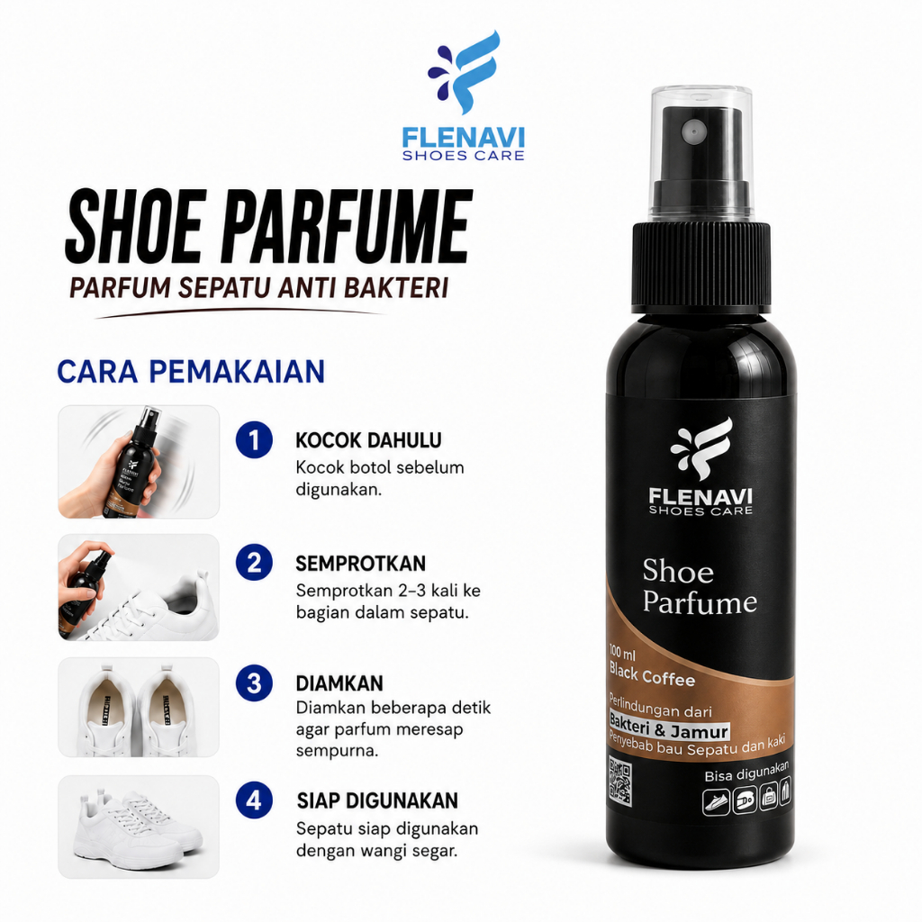 FLENAVI - Parfum Sepatu Penghilang Bau Kaki Anti Bakteri Pewangi Helm Jaket - Gambar 4