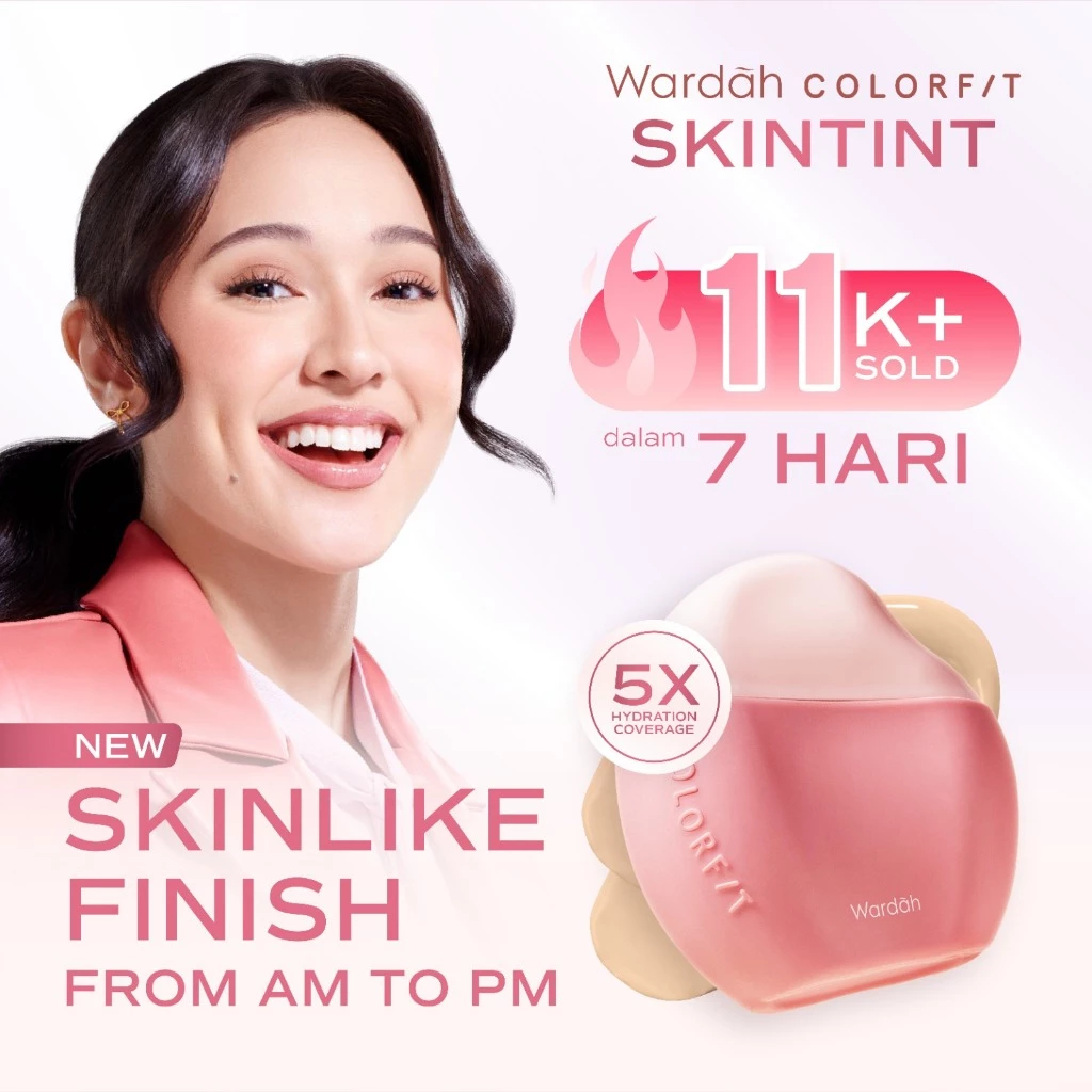 [NEW LAUNCH!] Wardah Skin Tint Pink Colorfit Supercharged Serum Tint 30ml SPF 40 PA+++ 87% Skincare dan CICA + Pentavitin - Skintint medium coverage skinlike finish tahan 16 jam, ringan, breathable, hybrid, bedak cushion twc -Makeup Wardah Official Store