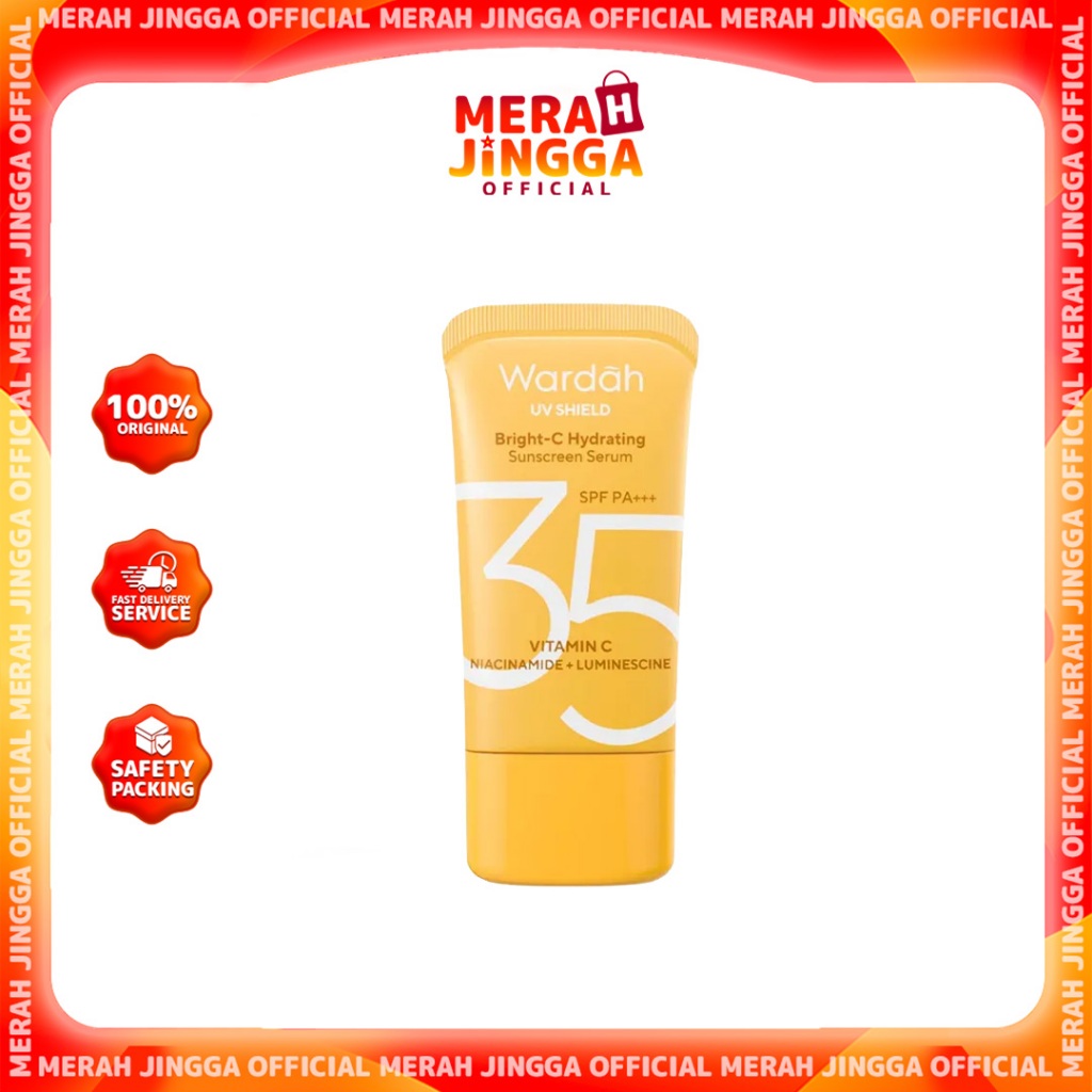 Wardah UV Shield Essential Sunscreen Gel SPF 35 PA+++ 40ml - Semua Jenis Kulit / Merah Jingga Official