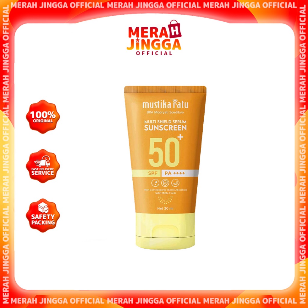 MUSTIKA RATU Sunscreen Multi Shield Serum SPF 50+ PA++++ Perlindungan UVA UVB / Merah Jingga Official