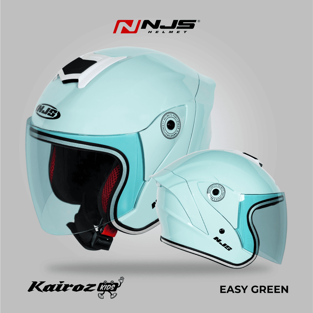 NJS KAIROZ KIDS - Helm Half Face (FREE MAINAN ANAK) - Helm Anak / Helm NJS / NJS Anak / Kairoz Anak / Helm Polos Anak Kekinian / NJS Anak Polos / NJS ORI / SNI / Helm Anak Murah - Gambar 3