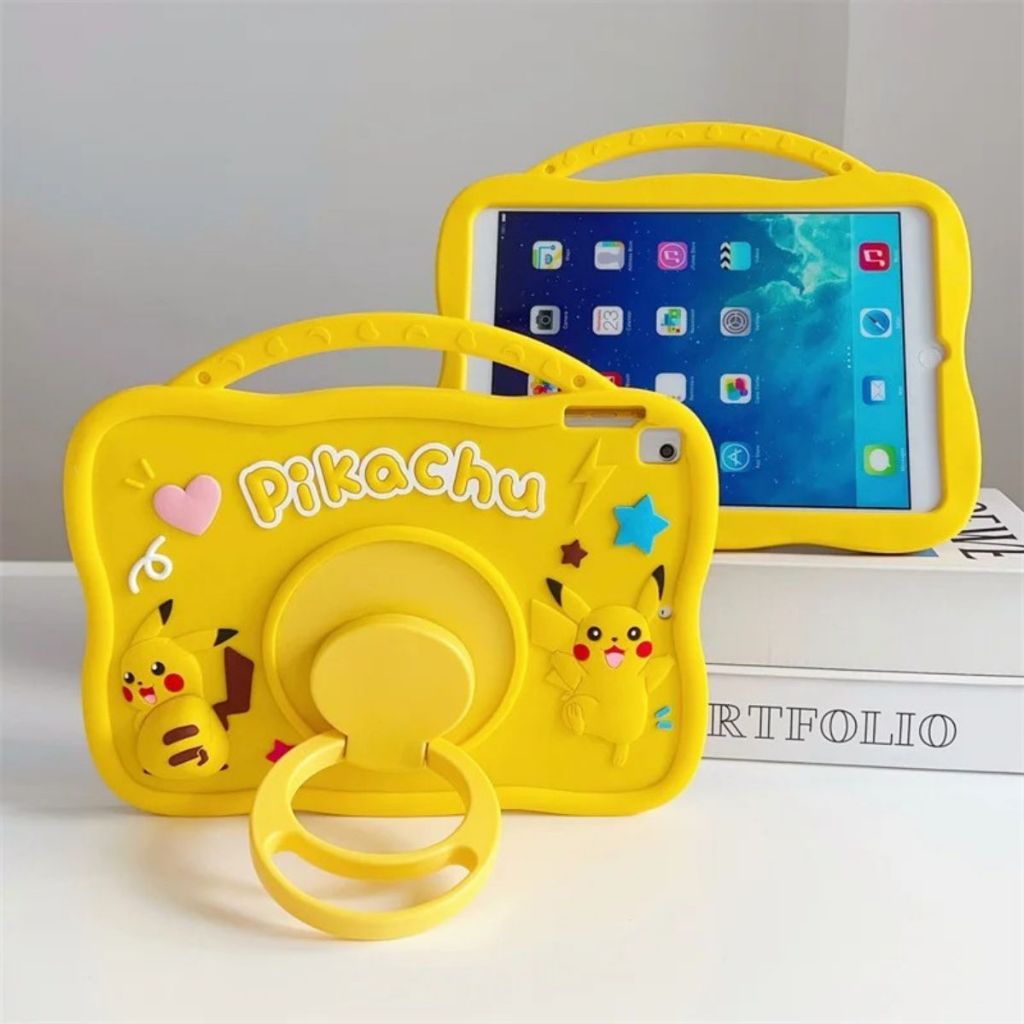 Case Ipad 11th Gen 10/ 9 8 7 10.2/ 6 5 9.7/Mini 1 2 3 4 5/ Pro 11/Air 1/2 Casing Tali Selempang Cover Motif Anak 360 Rotate Standing - Gambar 2