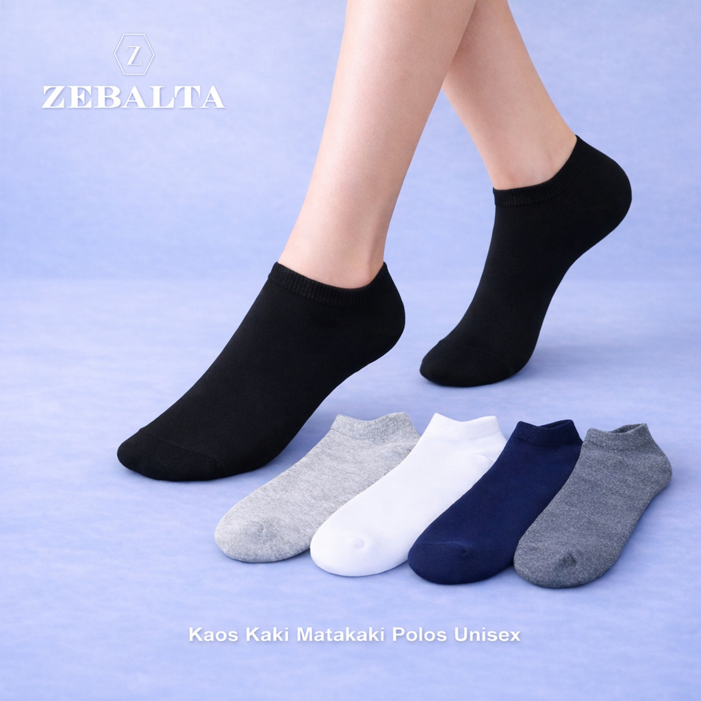 ZEBALTA - Kaos Kaki Matakaki Polos Unisex