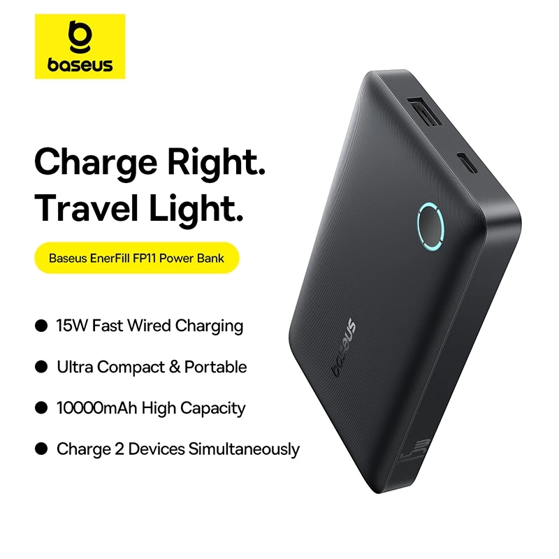 Baseus EnerFill FP11 15W / FP21 22.5W Power Bank 10000mAh Fast Changing With LED Display For All Phones - Gambar 2