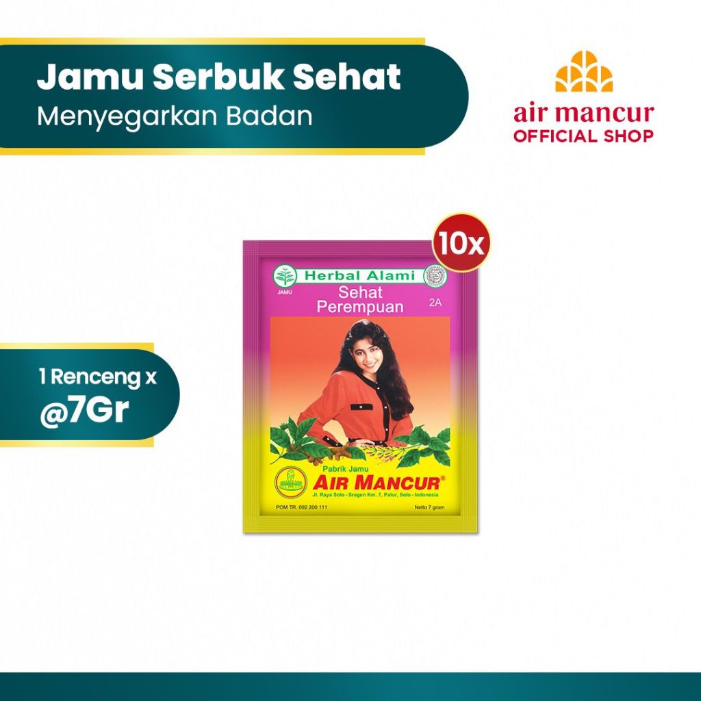 Air Mancur Jamu Serbuk Sehat Perempuan 10x7gr - Menyegarkan Badan