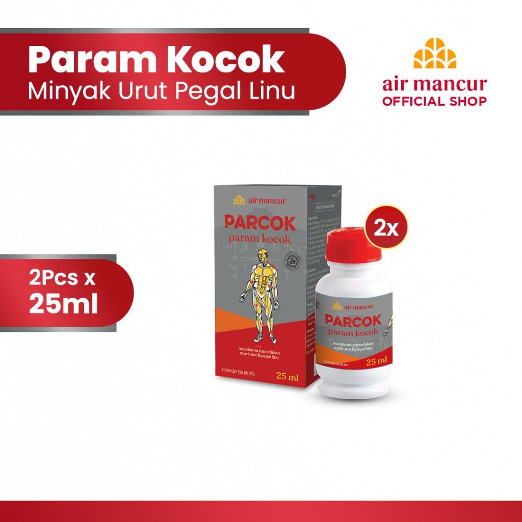 Air Mancur Param Kocok Botol 25ml (2) - Minyak Urut Pegal Linu