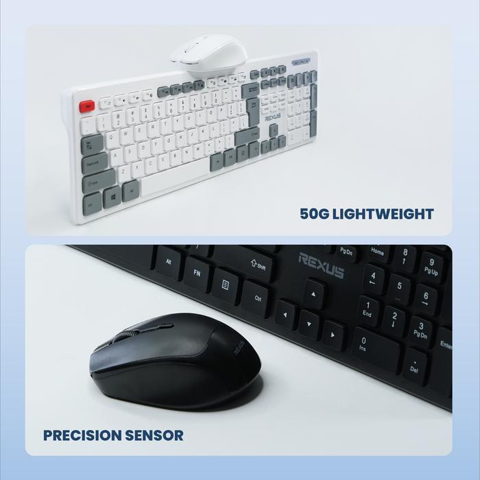 Rexus KM8 / KM-8 V2 Wireless Keyboard And Mouse Bundling Combo - Gambar 4