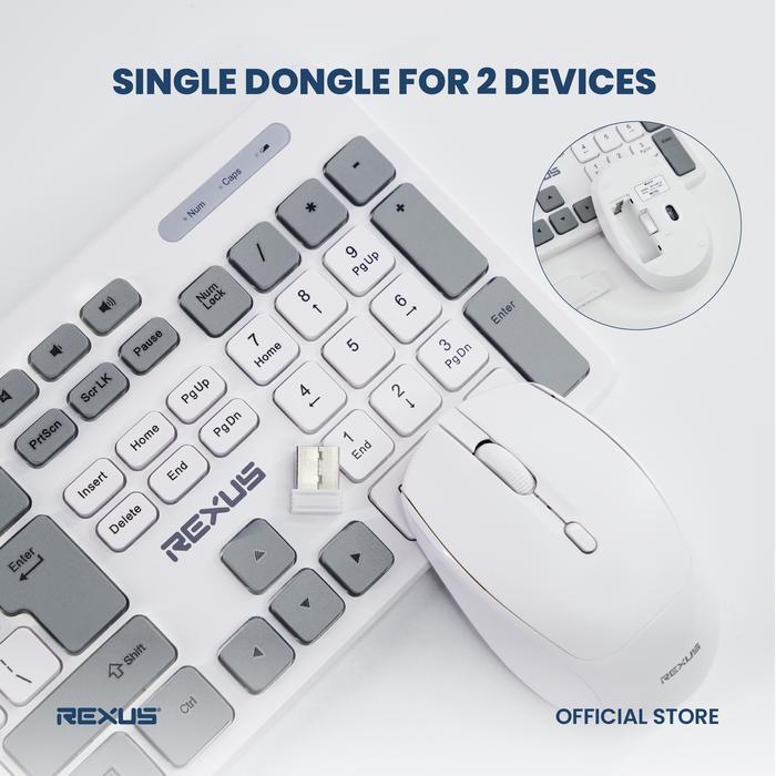 Rexus KM8 / KM-8 V2 Wireless Keyboard And Mouse Bundling Combo - Gambar 2