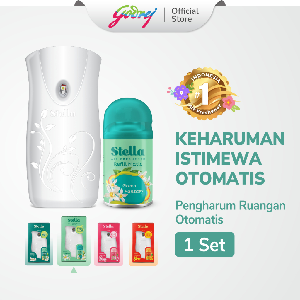 Stella Matic Box Set Green Fantasy - Pengharum Pewangi Ruangan Otomatis