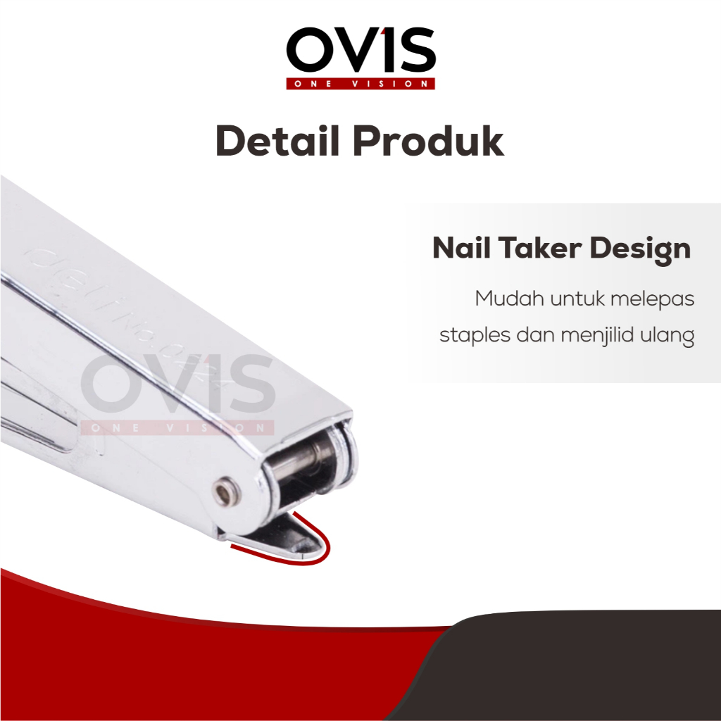 Stapler Staples Hekter Jepretan Jegrekan Besi Peralatan Kantor 10 Sheets Anti Karat - Gambar 4