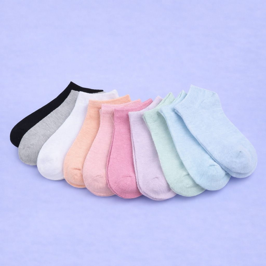 ZEBALTA - [Paket 12 Pasang] Kaos Kaki Pendek Mata Kaki Random Warna - Gambar 3