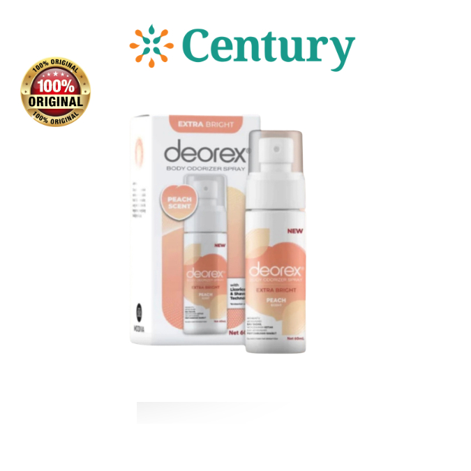 Deorex Body Odorize Spray 60 ml/ Deorex brightening body odorize spray/ Deorex peach body odorize spray - Gambar 3