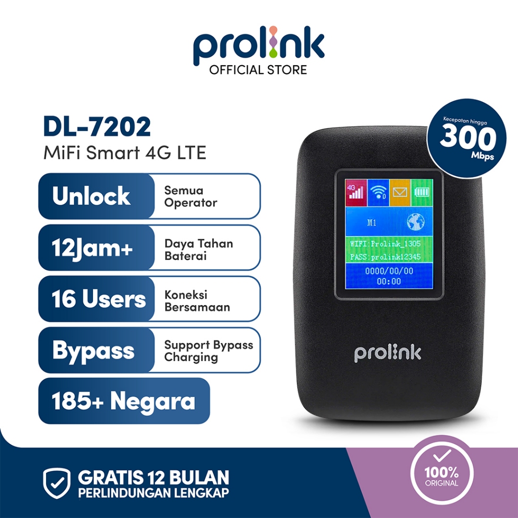 Prolink Modem MiFi Hotspot 4G LTE Stabil Anti Lemot 16 Device Cocok CCTV dan WFH Unlock All Operator