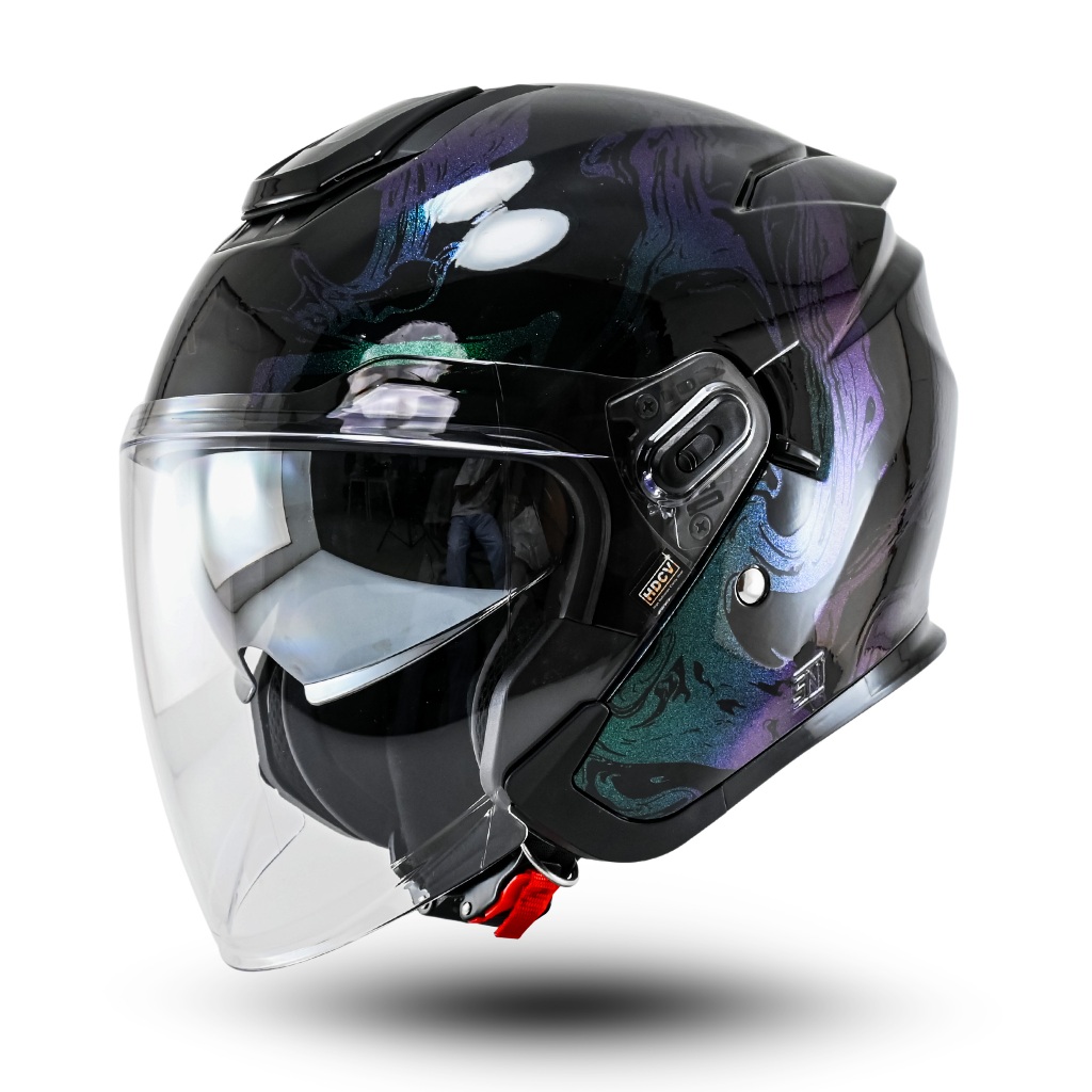 Helm Half Face Double Visor Helm Rsix REVOLT X Motif GS Elite Terbaru Premium SNI - Gambar 3