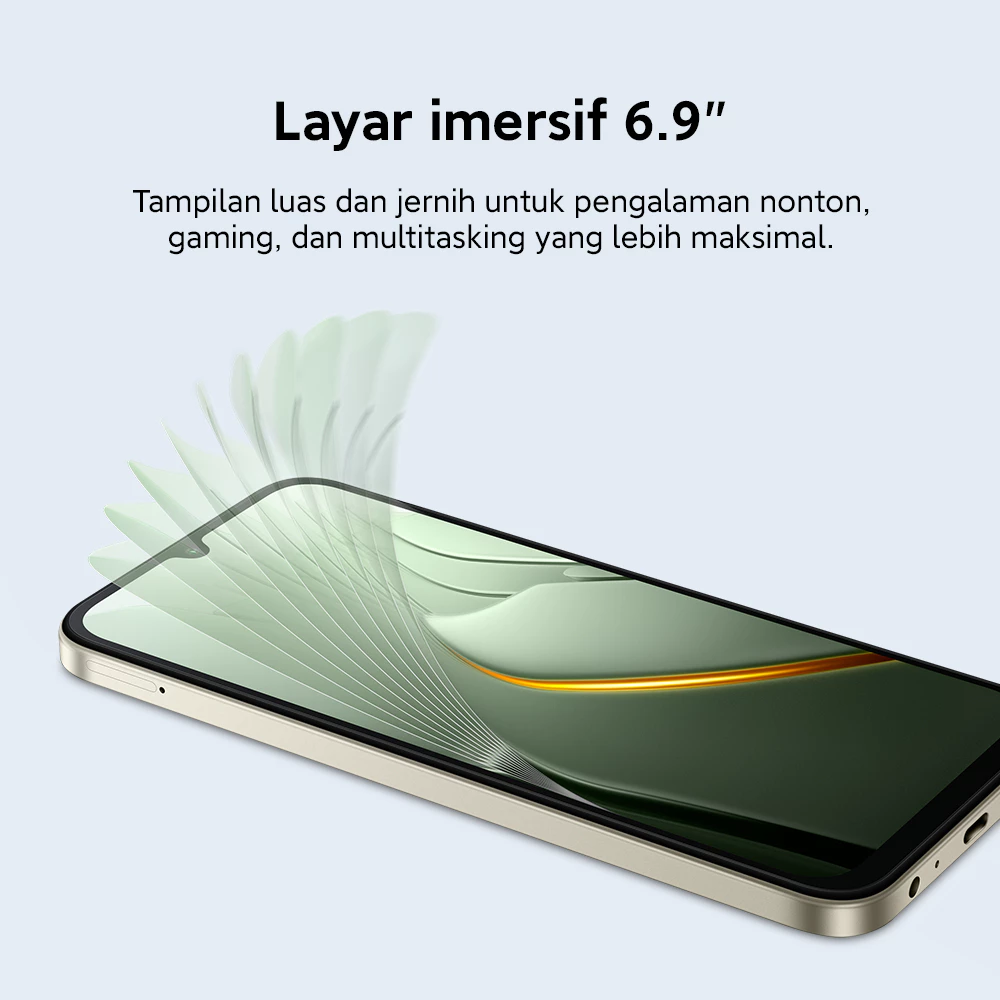 POCO C81 Pro (4GB/128G) (4GB/64GB) / Layar imersif 6.9" / Baterai besar 6000mAh (Typ) / Ditenagai Xiaomi HyperOS / Prosesor kuat octa-core / Desain ramping dan elegan / 13MP kamera ganda AI / HP 1 Jutaan [Xiaomi Official Store] - Gambar 3